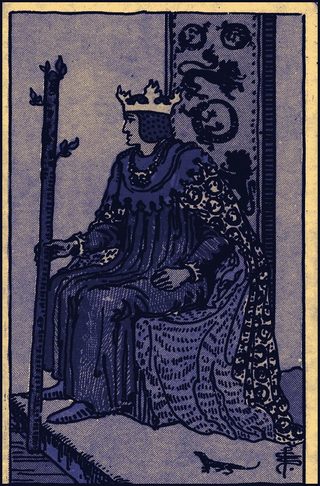 Король Жезлов — карта колоды Райдера — Уэйта