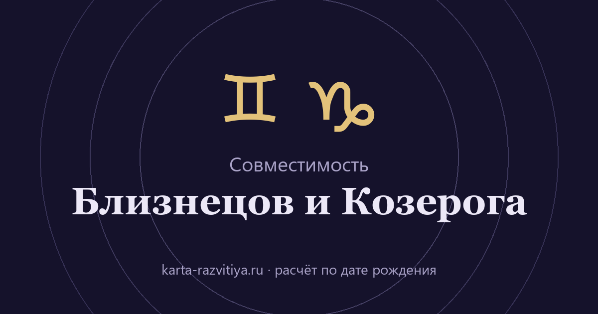 Совместимость Близнецов и Козерога — знаки Близнецы и Козерог