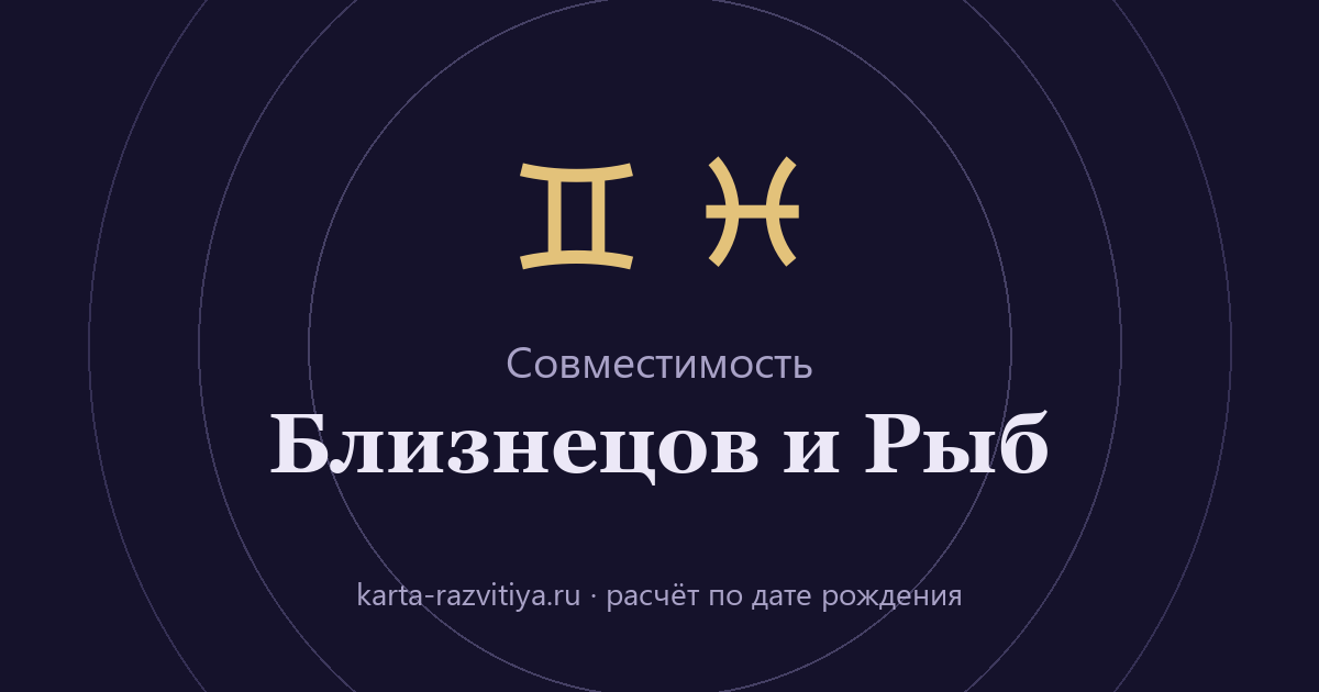 Совместимость Близнецов и Рыб — знаки Близнецы и Рыбы