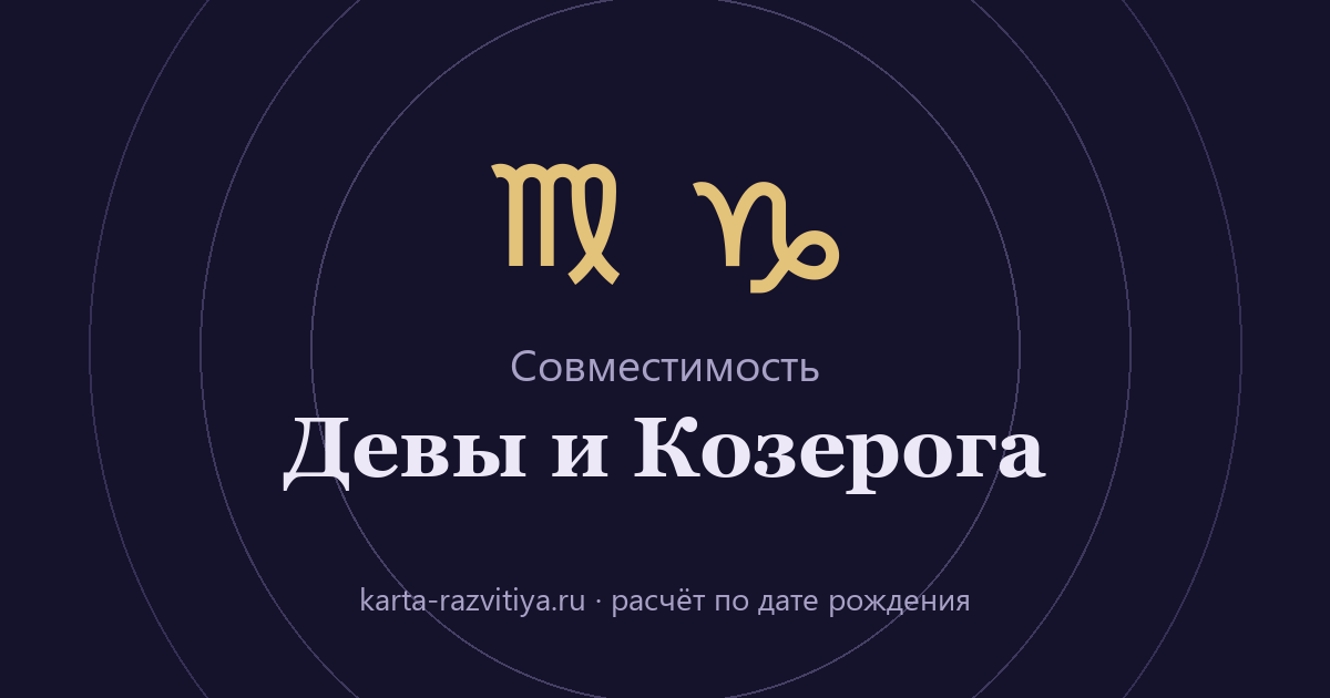 Совместимость Девы и Козерога — знаки Дева и Козерог