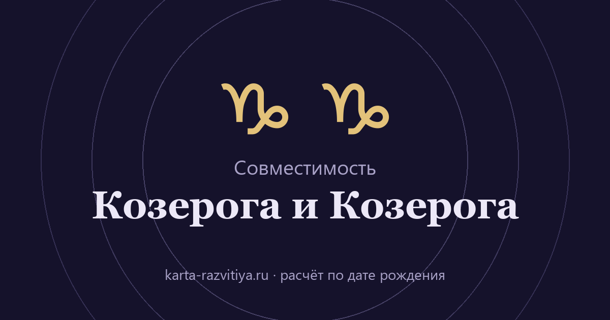 Совместимость Козерога и Козерога — знаки Козерог и Козерог