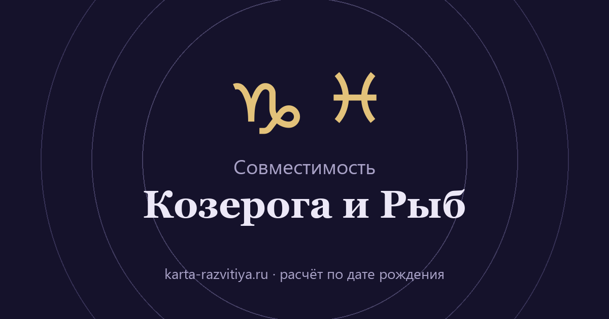 Совместимость Козерога и Рыб — знаки Козерог и Рыбы