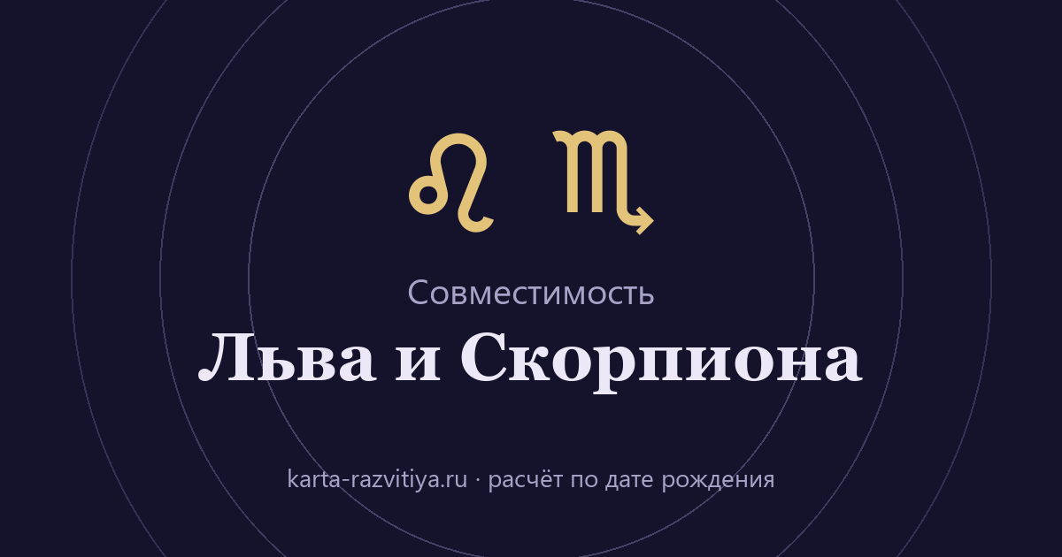 Совместимость Льва и Скорпиона — знаки Лев и Скорпион