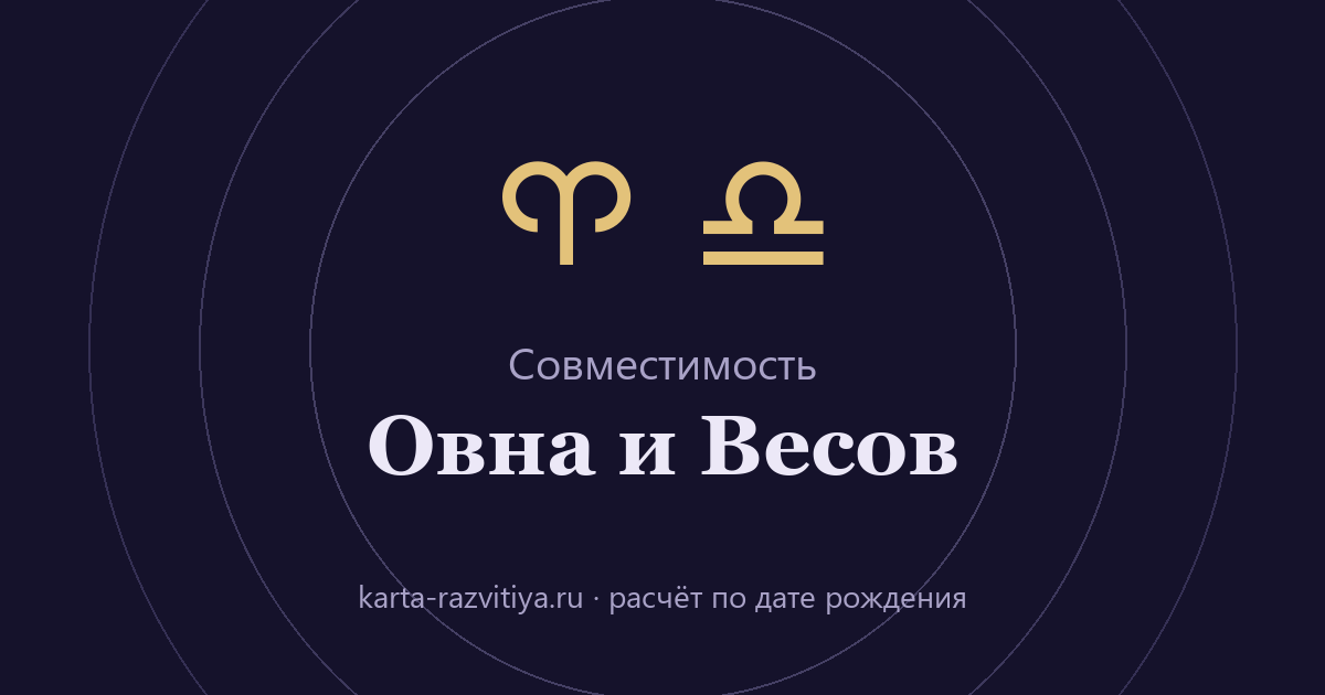 Совместимость Овна и Весов — знаки Овен и Весы