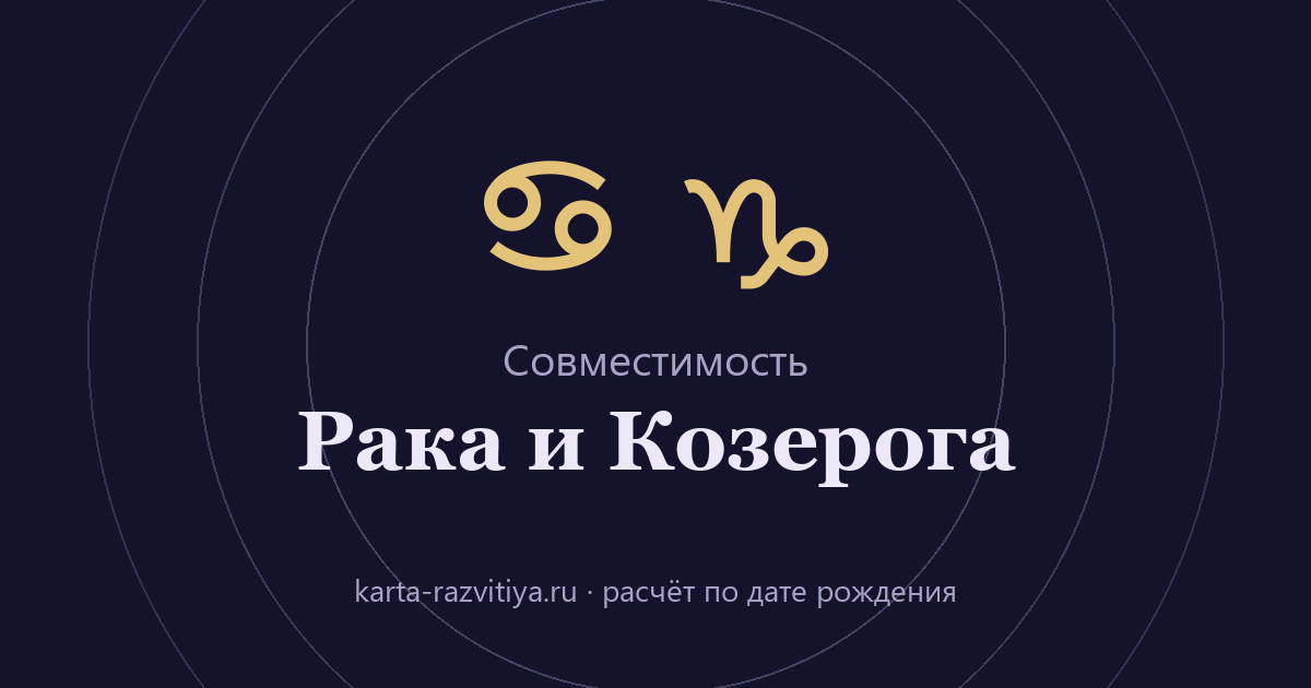 Совместимость Рака и Козерога — знаки Рак и Козерог