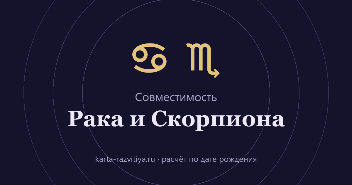 Совместимость Рака и Скорпиона — знаки Рак и Скорпион