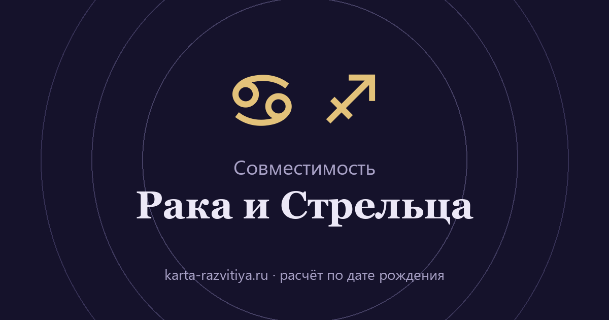 Совместимость Рака и Стрельца — знаки Рак и Стрелец