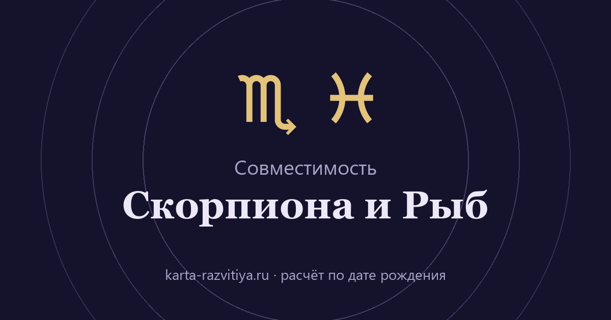 Совместимость Скорпиона и Рыб — знаки Скорпион и Рыбы