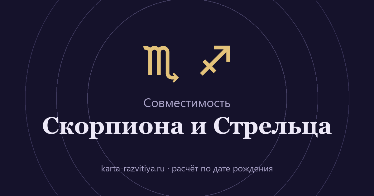 Совместимость Скорпиона и Стрельца — знаки Скорпион и Стрелец