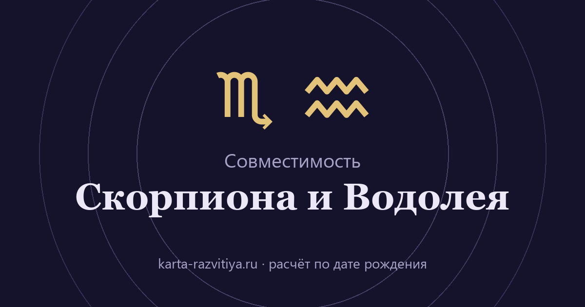 Совместимость Скорпиона и Водолея — знаки Скорпион и Водолей
