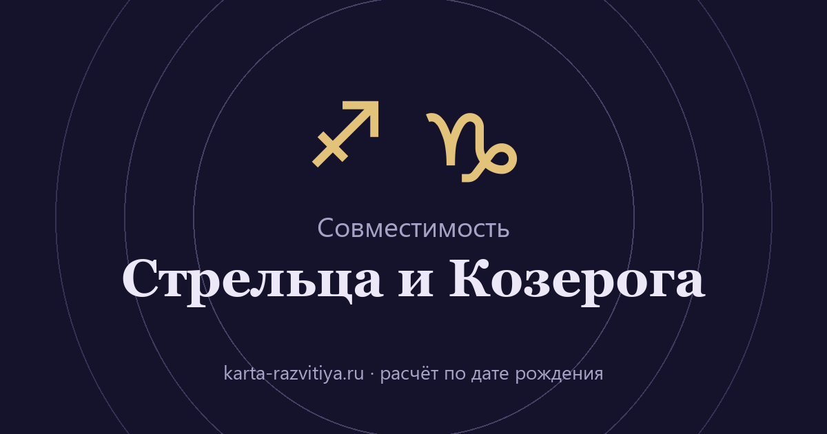 Совместимость Стрельца и Козерога — знаки Стрелец и Козерог