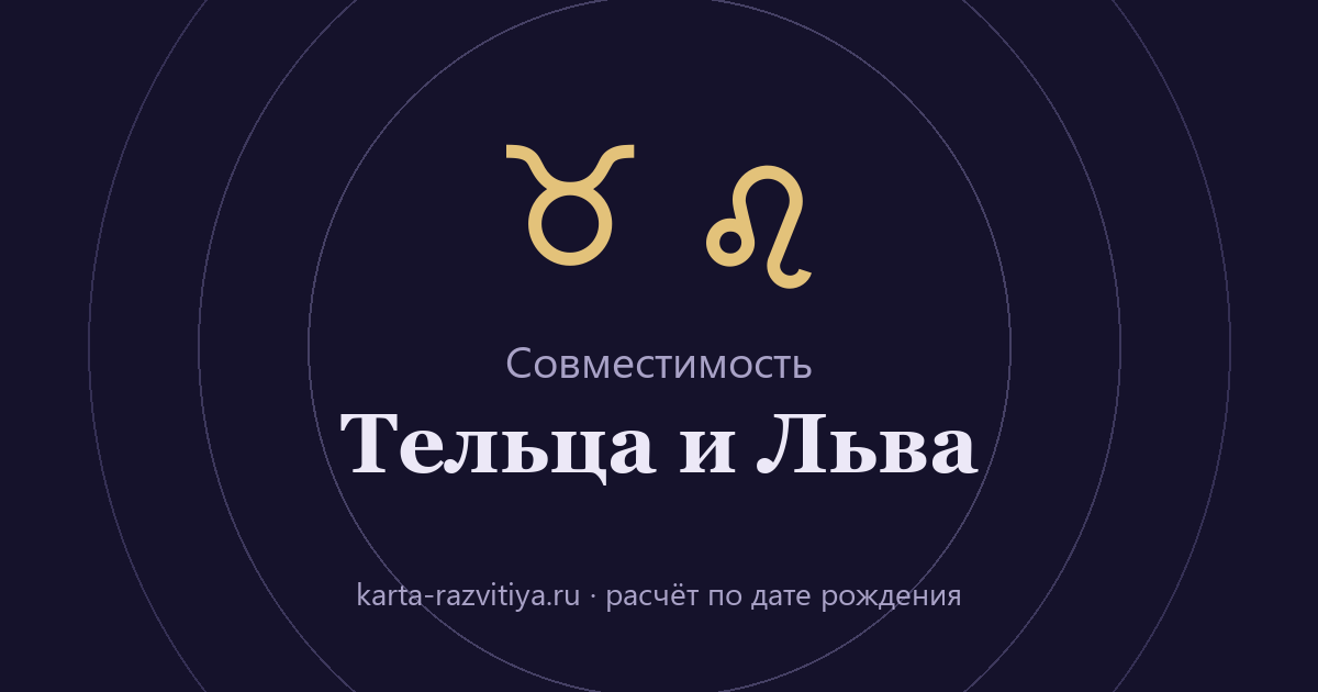 Совместимость Тельца и Льва — знаки Телец и Лев