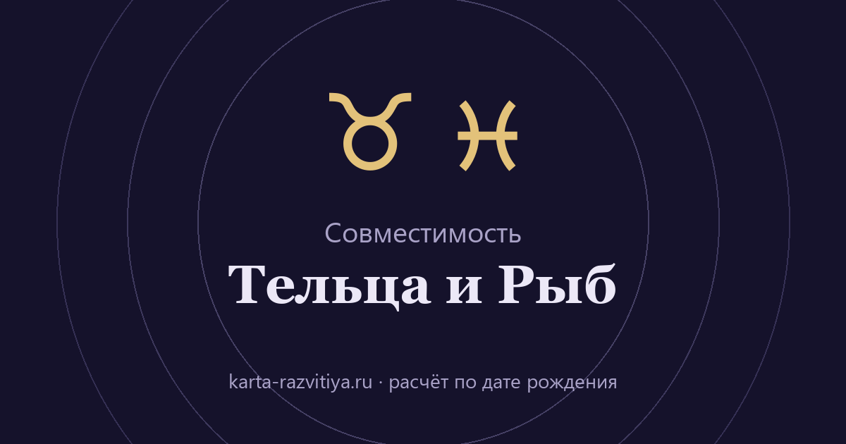 Совместимость Тельца и Рыб — знаки Телец и Рыбы