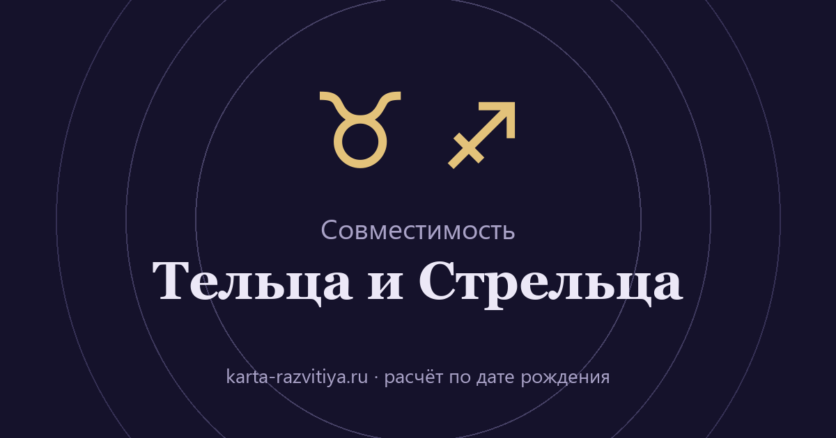 Совместимость Тельца и Стрельца — знаки Телец и Стрелец
