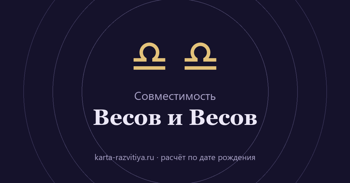 Совместимость Весов и Весов — знаки Весы и Весы