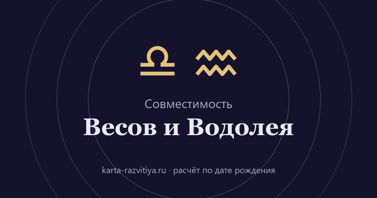 Совместимость Весов и Водолея — знаки Весы и Водолей