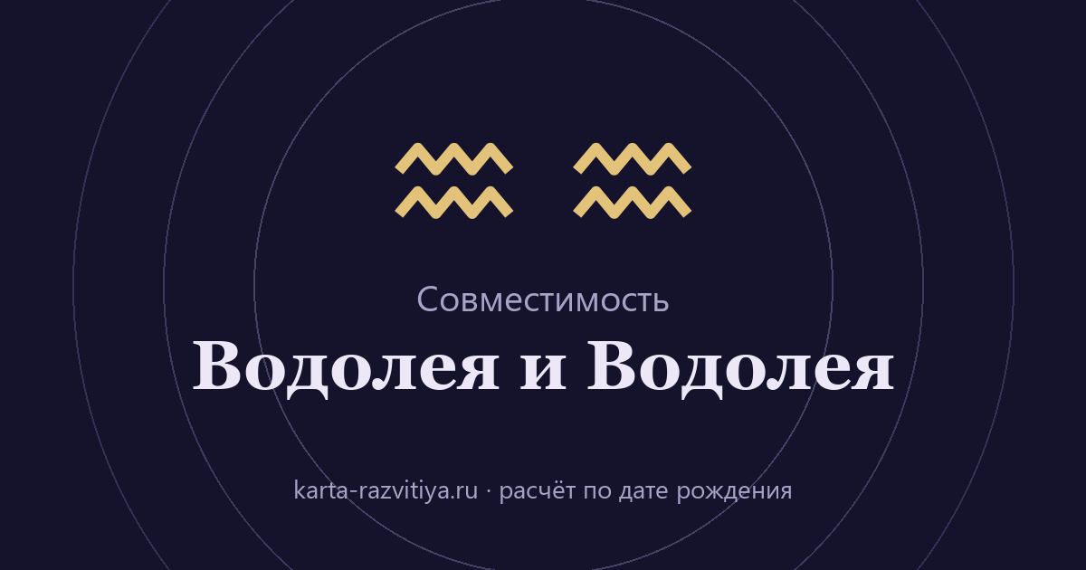 Совместимость Водолея и Водолея — знаки Водолей и Водолей